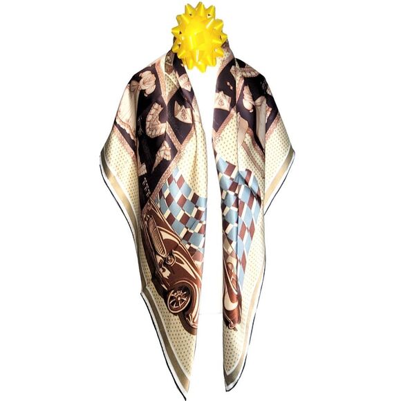 NEW Genuine 100% Mulberry Silk Double Sided Scarf 42"x42" Square Shawl 5802 - Picture 7 of 10